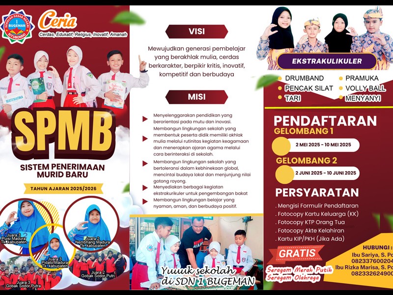 SISTEM PENERIMAAN MURID BARU (SPMB) SDN I BUGEMAN TAHUN AJARAN 2025/2026